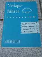 Verlagsführer Österreich. Hrsg. Kurt Hamtil ; Fritz Panzer, Verlagsführer Österreich