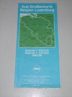 Belgien, Luxemburg : 9 Stadtdurchfahrtspläne im Grossmassstab von 1:25000 bis 1:10000 ; Antwerpen, Brugge, Bruxelles. Brüssel,Charleroi, Gent, Liège, Luxembourg/Luxemburg, Namur, Oostende / Aral