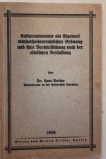 Gerber, Dr. Hans: Kulturautonomie als Ei