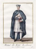 "Moine de Font Avellane apres le Relachement" - Monastero di Fonte Avellana Serra Sant'Abbondio / Camaldolese Kamaldulenser  / Mönchsorden monastic order / Ordenstracht order habit / costume Tracht costumes Trachten