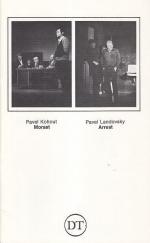 1. Morast.  Uraufführung.  2. Arrest.  Deutsche Erstaufführung. Spielzeit 1981 / 1982. Heft 500. Inszenierung: Manker, Gustav. Kostüme: Kloiber, Susanne. Bühne:  Richter - Forgach, Thomas. Schauspieler: Paethe, Manfred / Hans, Heinz / Röder, Erich / Müller - Elmau, E. / Blume, Barbara / Gellert, Wolfgang / Morche, Jürgen.