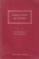 Gustav Falke als Lyriker. Eine Einführung.