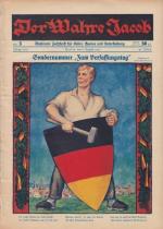 Der Wahre Jacob. Illustrierte Zeitschrift für Satire, Humor und Unterhaltung. Nr. 3, Jahrgang 1927, 40. Jahrgang, 6. August 1927. Sondernummer zum Verfassungstag. Aus dem Inhalt: Willi Steinert - Erlebnis der deutschen republik an ihrem Ehrentag / Willibald Krain - Der Sozialismus  / Willibald Krain - Das Natternetz / u. a.