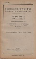 Geologische Rundschau. Zeitschrift für allgemeine Geologie. Band XV, Heft  3.  1924.  Herausgegeben von der  Geologischen Vereinigung.  Inhalt:  Friedrich Leyden-Grundfragen alpiner Formenkunde ( 1 Textfig.) / Walther Schiller-Über Schichten-Zusammensinken in Patagonien infolge von Unterwaschung (4 Textfig.) / Arnold Heim-Das Problem der Kreide-Nummuliten in Ostschweiz und Vorarlberg (1 Textfig.) / C.W. Kockel-Abstraktionen in der Geologie. Bermerkungen über "Selbstverständllcihes".  -  Besprechungen -  Bücher- und Zeitschriftenschau - Vereins- und Personennachrichten - Geologische  Vereinigung.