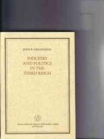 Industry and politics in the Third Reich : Ruhr coal, Hitler and Europe by John Gillingham