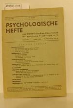 Psychologische Hefte der Siemens-Studiengesellschaft für Praktische Psychologie e.V