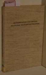 Interpretation und Edition deutscher Texte des Mittelalters. Festschrift für John Asher zum 60. Geburtstag.