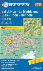 Tabacco Wandern 1 : 25 000  Val di Non-LeMaddalene-Cles-Roen-Mendola
