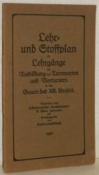 Lehr- und Stoffplan für Lehrgänge zur Ausbildung von Turnwarten und Vorturnern in den Gauen des XIII. Kreises. Hrsg. vom Kreisturnausschuß.