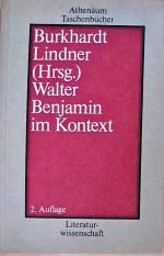 Walter Benjamin im Kontext