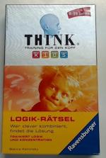 Ravensburger 23294 - Think Kids Logik-Rätsel, Mitbringspiel für 1 Spieler, ab 8-99 Jahren, kompaktes Format, Reisespiel, Rätselspaß Wer clever kombiniert, findet die Lösung!