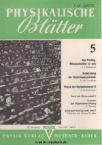 Physikalische Blätter, Ausgabe 5/1967