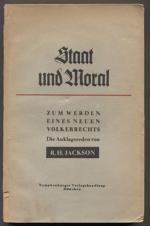 Staat und Moral. Zum Werden eines neuen 