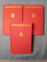 Sämtliche Werke in sechs Teilen. (6 Bände in drei Büchern komplett). 1Teil: Gedichte 1844 - Letzte Gaben mit einem Lebensbild. 2 Teil: Das geistliche Jahr - Jugendgedichte, Aus dem Nachlaß; 3 Teil: Walter; Das Hospiz auf dem Großen Sankt Bernhard; Des Arztes Vermächtnis; 4 Teil: Die Schlacht im Loener Bruch; Der Spiritus familaris des Roßtäuschers; 5 Teil: Prosadichtungen - Dramatische Versuche; 6 Teil: Briefe.