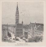 Orig. Holzstich: Das Rathaus in Danzig.