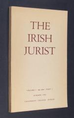 The irish jurist. Volume I, new series, Part 1. Editor: Professor J. M. Kelly.