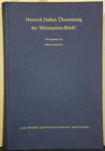 Heinrich Hallers Übersetzung der "Hieronymus-Briefe".