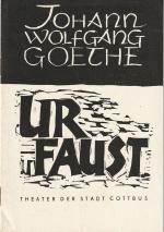 Programmheft Johann Wolfgang Goethe URFAUST Premiere 30. April 1964 Spielzeit 1963 / 64