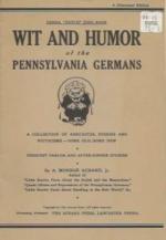 Wit and humor of the Pennsylvania Germans