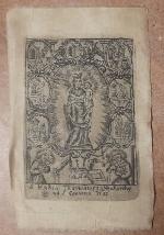 STOFF Heiligenbild von 1767 - S. Maria T