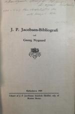 J.P. Jacobsen-Bibliografi. - [Signiertes Exemplar].