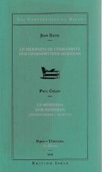 Le Méridien de Czernowitz = Der Czernowitzer Meridian (Jean Daive), Le Méridien = Der Meridian (Paul Celan, Textes Choisi=Auszüge). Les Conférences du Divan, No. 8. Cette édition a été tirée à 400 exemplaires. Exemplaire No. 284.