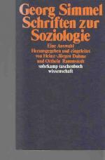 Georg Simmel: Schriften zur Soziologie :
