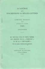 Du nouveau sur un vieux thème. Les origines de la "Noblesse" et de la "Chevalerie". [Du: Académie des instricptions et belles-lettres, 1985]. Comptes rendus des séances de l'année 1985, Janvier-Mars.