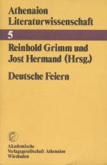 Grimm, Reinhold und Jost Hermand (Hgg.): Grimm, Reinhold und Jost Hermand (Hgg.):