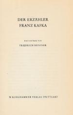 Franz Kafka: Widmung ) Der Erzähler Fran
