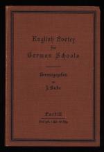 Johanna Bube: English Poetry for German 