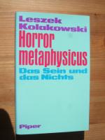 Horror metaphysicus : das Sein und das Nichts