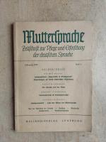 Muttersprache : Zeitschrift zur Pflege und Erforschung der deutschen Sprache Jahrgang 1950 Heft 6