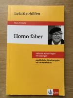 Lektürehilfen Max Frisch "Homo faber"  inclusive Abitur-Fragen, ausführliche Inhaltsangabe mit Interpretationen