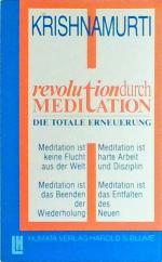 Krishnamurti, (Autor): Revolution durch 