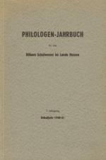 Philologen-Jahrbuch für das höhere Schul