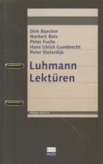 Luhmann Lektüren.