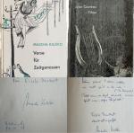 Zwei Widmungsexemplare Mascha Kaléko: 1. Verse für Zeitgenossen. 2. Simon, Karl Günter; Jean Cocteau oder die Poesie.