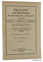 Jahresberichte und Mitteilungen des Oberrheinischen geologischen Vereines [Vereins] - Neue Folge, Bd. XXXI [Band 31] Jahrgang 1942 : Unter der Schriftleitung des jeweiligen Schriftführers, zur Zeit des Prof. Dr. Manfred Frank in Stuttgart