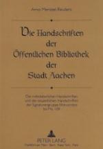 Die Handschriften der Öffentlichen Bibliothek der Stadt Aachen