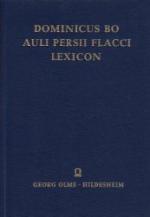 Auli Persii Flacci Lexicon