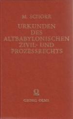 Urkunden des altbabylonischen Zivil- und Prozeßrechts