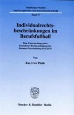 Individualrechtsbeschränkungen im Berufsfußball