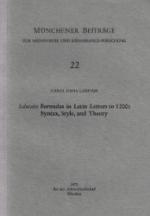 Salutatio' Formulas in Latin Letters to 1200