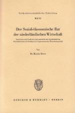 Der Sozial-ökonomische Rat der niederländischen Wirtschaft