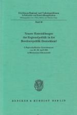 Neuere Entwicklungen der Regionalpolitik in der Bundesrepublik Deutschland