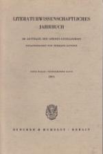 Literaturwissenschaftliches Jahrbuch.14.Band (1973)