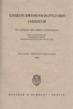 Literaturwissenschaftliches Jahrbuch. 24. Band (1983)