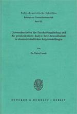 Universalmethoden der Entscheidungsfindung und die praxisorientierte Analyse ihrer Anwendbarkeit in absatzwirtschaftlichen Aufgabenstellungen