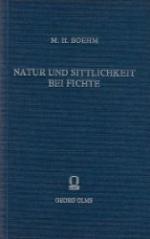 Natur und Sittlichkeit bei Fichte